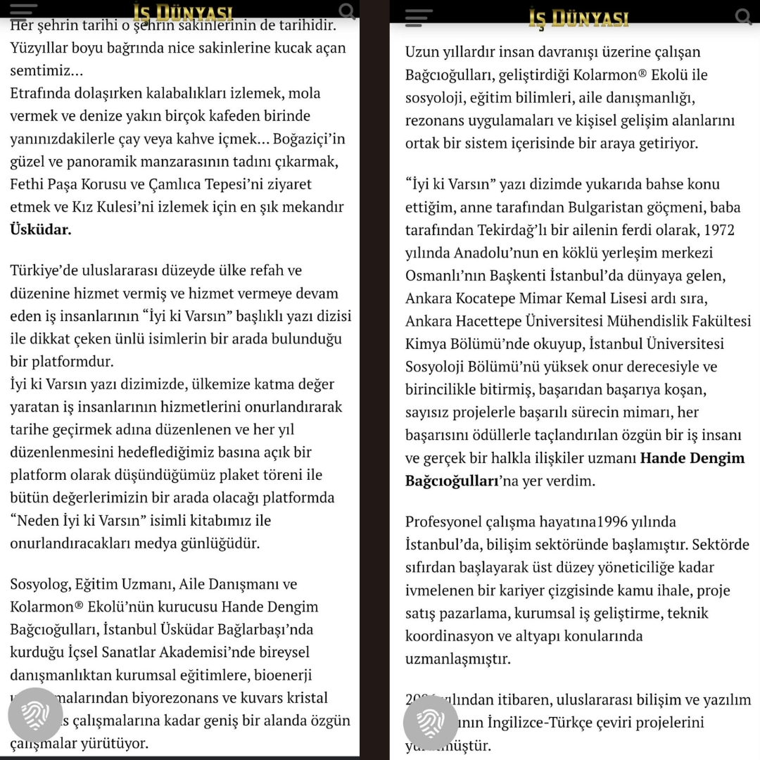 Hande Dengim Bağcıoğulları İş Dünyası Dergisi 2 Ağustos 2026_2