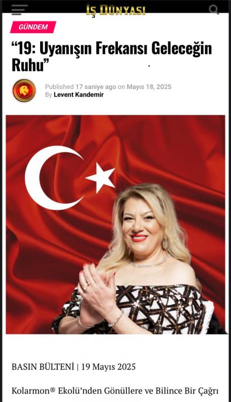 İş Dünyası Dergisi: 19 Mayıs özel mesajımız yayınlandı